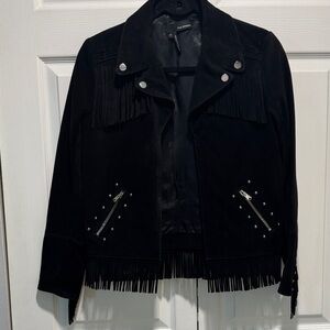 The kooples Black Fringe Jacket